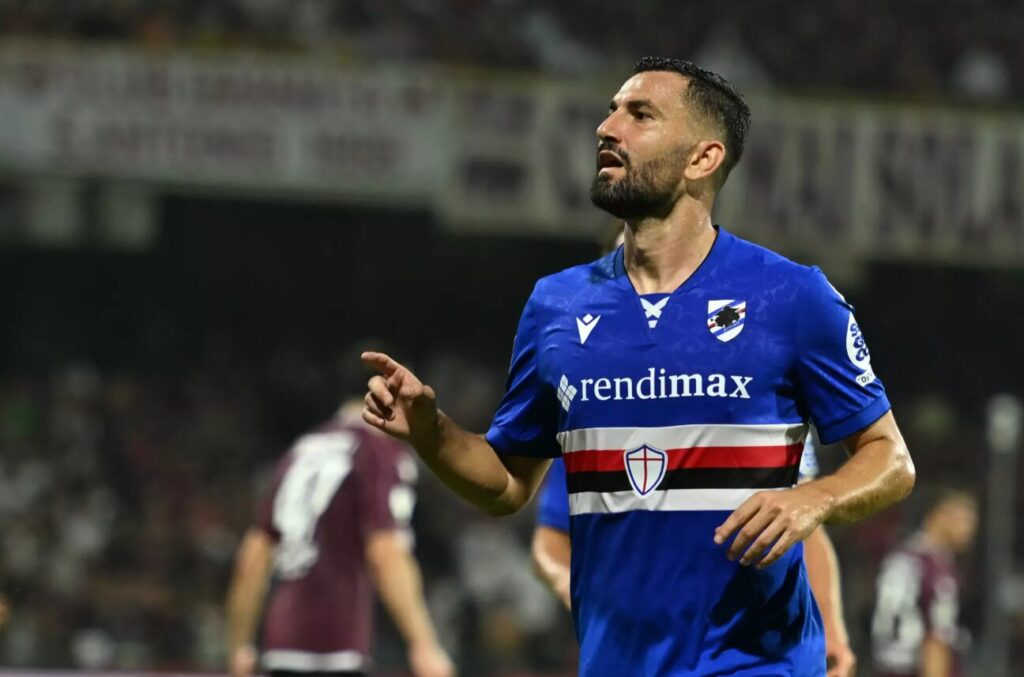 Massimo Coda, attaccante della Sampdoria in Serie B